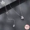 Collar Aiful Classic de Moissanita de 1 Quilate Cadena de Clavícula Chapada en Platino de Plata de Ley S925 Regalo para Novia Colgante de Joyería