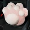 Almofada de carro inverno dos desenhos animados de pelúcia cinza garra de gato almofada de carro bonito confortável macio e quente almofada de assento de carro