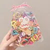 Cor de Doce Crianças Alta Elasticidade e Durabilidade Sem Pelo Pequenos Elásticos Bolas de Meninas Corda de Cabelo Anel de Cabelo Polegar Fofo