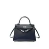 Uau Oh CAIXA couro de boi mini bolsa de mão versão alta costura bolsa Kelly segunda geração novo estilo sensação de luxo bolsa transversal de couro genuíno