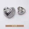Botones Metálicos Cosidos a Mano con Forma de Corazón para Abrigos de Lana, Chaquetas, Trajes, Ropa Formal, Botones, Botones, Jin Da