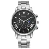 Comércio Exterior Popular Aliexpress Mais Vendido Relógio Masculino com Três Olhos e Calendário Casual de Negócios Pulseira de Aço Calendário Único Relógio Masculino Relógio de Quartzo