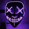 Máscara fluorescente transfronteriza para Halloween, con luz fría y destellos LED personalizados, ideal para fiestas de graduación y fiestas de disfraces.