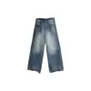 Jeans azul YU 90% de desconto, cintura alta, solto, perna larga para mulheres, perna reta com caimento, calça extra longa até o chão 8620