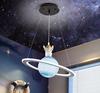 Lustre para Quarto Infantil Quarto de Dormir Quarto de Menino Lâmpada Planeta Espacial Personalidade Criativa Terra Errante Estrela da Internet Lâmpada Vazia
