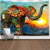 Paño de Fondo Nórdico ins Fondo Pared Paño Decorativo Tapiz Decoración del Hogar Tapiz Mural Elefante Colorido