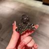 Presilha de Cabelo Estilo Coreano com Pérolas para Mulheres, Pequena Presilha Lateral Versátil com Strass, Sensação de Alto Padrão, Novo Modelo para Penteados Semipresos