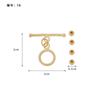 Coleção de Acessórios com Botões de Pérola Cobre Banhado Ouro Real Microincrustação Pulseira Colar DIY Feito à Mão Conexão em Espiral Fivela OT