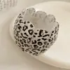 Pulseira Design Sfumato Estampa de Leopardo Ponto Oval Pulseira de Nicho Fashionável Simples Versátil Joia Feminina de Alto Padrão