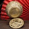 Tetera Kowloon de latón, grande, pequeña, para escritorio de oficina, adornos de cobre puro, artesanías de metal, se venderán como regalo