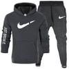 Deseo transfronterizo nuevo traje de suéter de marca de moda NK para hombres, moda europea y americana, traje deportivo de color a juego para hombres en stock