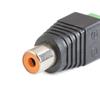 Conector RCA Terminal Lotus hembra positivo y negativo sin soldadura Cámara de vigilancia Audio y video Adaptador de terminal AV