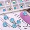 K9 Nuevos Pedrería de Uñas Redondas de 6 mm con Base Puntiaguda de Gama Alta, Pedrería Tridimensional Super Brillante para Decoración de Uñas de Vidrio DIY