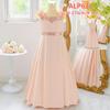Fábrica al por mayor Amazon Vestido para niños medianos y grandes Vestido de princesa con lentejuelas Vestido largo con lentejuelas Ropa para anfitrión de actuación festiva