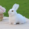 Conejo de peluche modelo de conejo de simulación de cuero genuino para niños, conejo de jade, Chang'e, accesorios y adornos para fotografía del Festival de Medio Otoño