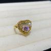 Anillo de Perla de Agua Dulce con Pintura al Óleo Colorida Flor Joyería de Mano Elegante Moda Lujo Accesible Anillo Versátil de Alta Gama Joyería para Mujeres