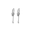 Aretes de Acero de Titanio para Hombres, Pinzas para Orejas con Borla y Cono Estilo Punk para Mujeres, Aros para Orejas Unisex sin Perforación, Accesorios para Orejas de Acero Inoxidable de Moda