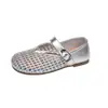 Zapatos de Red Huecos de Verano, Zapatos Mary Jane de Correa Única, Zapatos Planos de Boca Baja para Mujer, Sandalias Romanas Perforadas Estilo Nuevo 2026