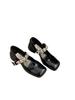Sapatos Pretos de Salto Alto Estilo Francês para Mulheres, Novo Modelo 2026, Sapatos Elegantes de Couro Mary Jane para Primavera, Outono e Inverno