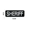 Quniu Amazon Em Estoque Patches Bordados Inglês SHERIFF Patch Bordado Distintivo Patch para Colete Tático