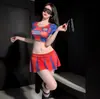 Lencería Sexy para Mujer, Atuendo de Animadora Futbolera para la Copa del Mundo, Conjunto de Juego de Rol Estilo Deseo Puro