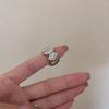 Nuevo Estilo Chino Estilo Hong Kong Ins Anillo de Flor de Concha de Material de Cobre para Desplazamiento de Moda Diseño Nicho Anillo de Hoja