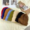 Chapéu de Lã Enorme Chapéu de Lã Preto Feminino Outono e Inverno Chapéu para Frio Cabeça Grande Chapéu de Lã Grosso Chapéu de Tricô Oversized