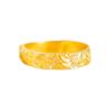 Joyería de oro con oro arena herencia ley antigua nuevo chino anillo de loto boda grabado loto lenguaje anillo sólido para dedo anillo para dedo de comida