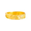 Joyería de oro con oro arena herencia ley antigua nuevo chino anillo de loto boda grabado loto lenguaje anillo sólido para dedo anillo para dedo de comida
