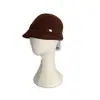 Chapéu de Equitação de Lã Estilo Intelectual Fumeng para Mulheres Outono Inverno Boina Reta Retrô Chapéu Balde Quente Versátil