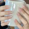 Adesivo de Manicure Vestível Adesivo de Unha Curto Longo Removível Adesivo de Unha Postiça Acabado Coleção Adesivo de Unha Blush