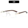 Gafas de Sol Cuadradas Sin Marco de Moda Europea y Americana Retro Sentido de Alta Gama Personalidad Chica Picante Gafas de Sol Hip Hop Tendencia Nuevo Estilo Gafas de Sol
