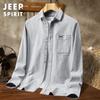 Camisa Casual de Moda de Primavera y Otoño 2024 Camisa de Manga Larga para Hombre Camisa Juvenil Delgada de Algodón Talla Grande para Hombre 9699