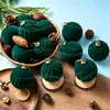 Amazon Transfronterizo Modelo Nuevo 8cm 12 Piezas Set de Bolas de Terciopelo Navideñas Decoración de Escena Simple Set de Regalo
