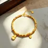 Pulsera de Calabaza Bañada en Oro Estilo Antiguo con Diseño de Hielo Triturado, Color Duradero, Moderna y Elegante, Mismo Estilo que en Xiaohongshu, Joyería al por Mayor