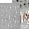 FULL BEAUTY pegatinas de arte para uñas transfronterizas estilo ins estrella plateada dorada de cuatro colores estrella octagonal pegatinas de arte para uñas de estilo