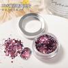 Coreano lentejuelas grandes brillo de uñas explosión ins brillo camaleón brillo láser hexágono brillo joyería de uñas