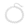 Pulsera de Trébol de Cuatro Hojas de Plata 999 Nuevo Estilo Chino Moda Nacional Pulsera de Flores Estilo Ins Lujo Ligero Pulsera de Flor de Durazno