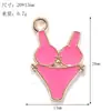 Serie de Playa de Verano Aleación Gota de Aceite Colgantes DIY Sombrilla Chanclas Gafas de Sol Pulsera Collar Materiales para Hacer