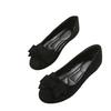 Zapatos planos casuales de una sola capa de talla grande de comercio exterior para mujer, nuevos zapatos de gamuza con lazo y punta redonda, 2022