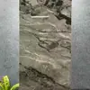 Azulejos de Piso de Pedra de Luxo Estilo Francês Preto Minimalista com Padrão de Mármore 60*120 Azulejos Cerâmicos para Hotéis e Supermercados, Azulejos Brilhantes Cor de Café