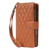 Funda para Teléfono Móvil Samsung Galaxy A18 A08R20 Bolsa Pequeña con Cremallera Estilo Chanel Funda de Cuero de Cobertura Total