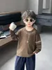 Camiseta Básica Dos en Uno para Niños Primavera y Otoño, Camiseta Casual Versátil de Algodón Puro Estilo Coreano para Niños, Ropa de Otoño para Bebé