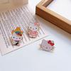 Broche de Hello Kitty japonés de dibujos animados, insignia de la serie Sanrio, accesorios para ropa, bolsos y estudiantes.