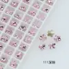 Dongzhou 6mm Flor de Ameixa Cristal Cintilante Materiais para Arte de Unhas Flor de Cinco Pétalas Imitação Flores Luxuosas Decorações DIY para Unhas Atacado