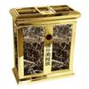 Cubo de basura de acero inoxidable imitación piedra clasificación de basura titanio Bloque Real cenicero de basura pasillo de hotel al por mayor