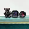 Moda Transfronteiriça Combinando Urso Retrô Diamante Quadrado Diamante Redondo Anel de Combinação Joias Estilo Coreano Feminino Atacado