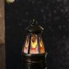 Linterna de viento con estampado navideño, adornos decorativos, linterna de viento hexagonal de forma especial, lámpara de ambiente, linterna de viento portátil, colgante para decoración de patio