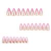 Europeu e Americano Nova Armadura de Uso Amêndoa Curto Rosa Gradiente Simples Nail Art Acabado Revestido Adesivo de Unha Adesivo de Unha