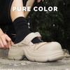 Estilo de Rua Sola Grossa Aumentando a Altura Cadarço Moda Feminina Baotou Meio Chinelo Confortável Verão Distintivo Novo Criativo Sapatos com Furos